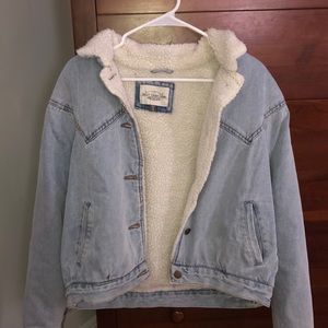 Vintage fuzzy jean jacket